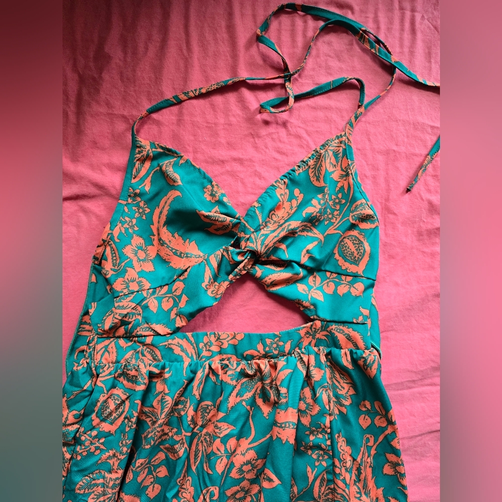 Shein Tropical Print Maxi Dress - Picture 4 of 4